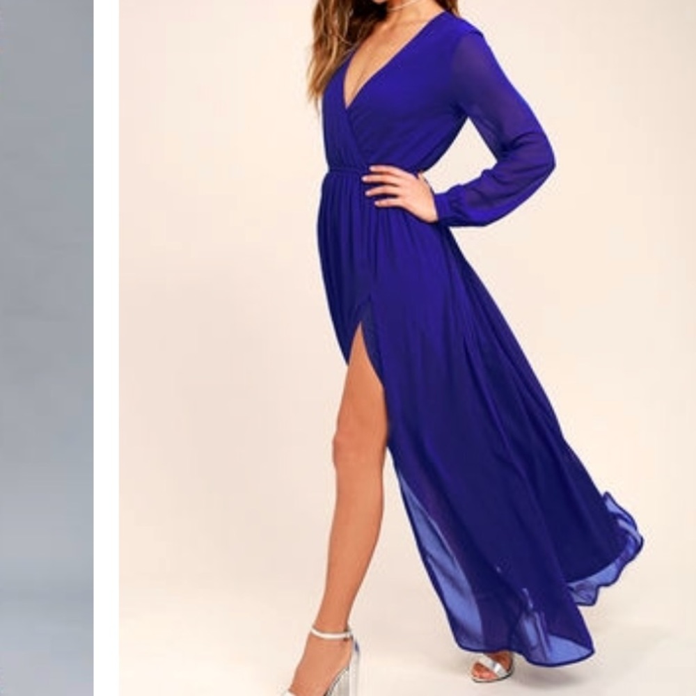 Sheer long sleeve maxi dress